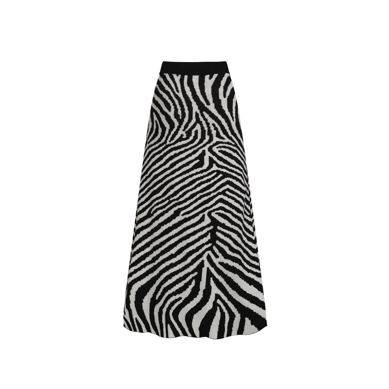 Women's black vintage striped small horse street fashion jacquard knit set - Image 5