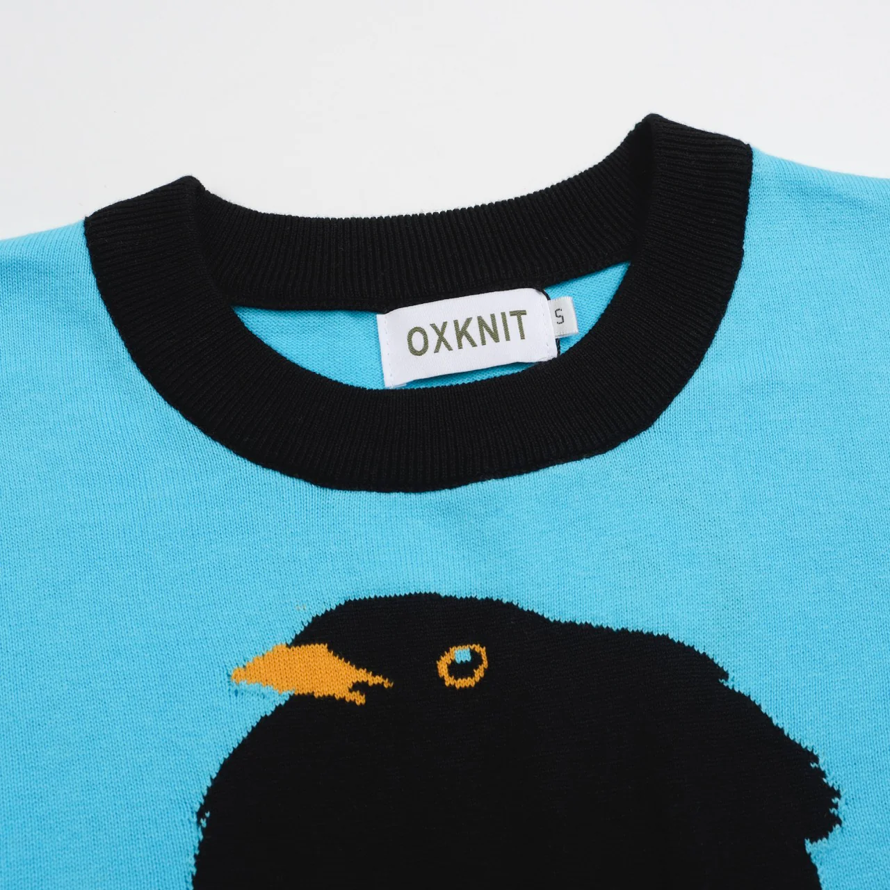 Women's blue birdie jacquard knitwear - Image 3