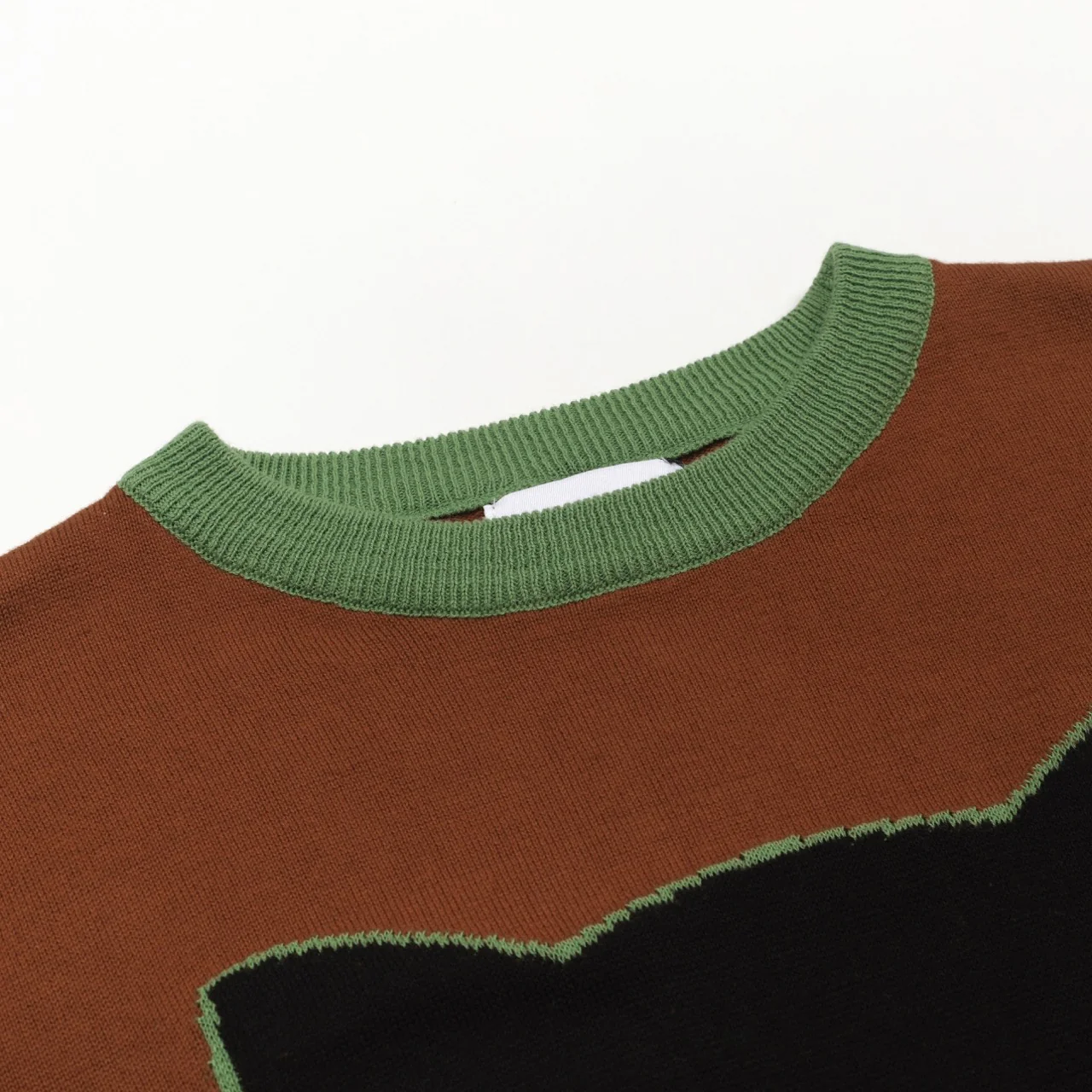 Women's Brown Vintage Cat Star Art Fashion Jacquard Knitwear - Image 4