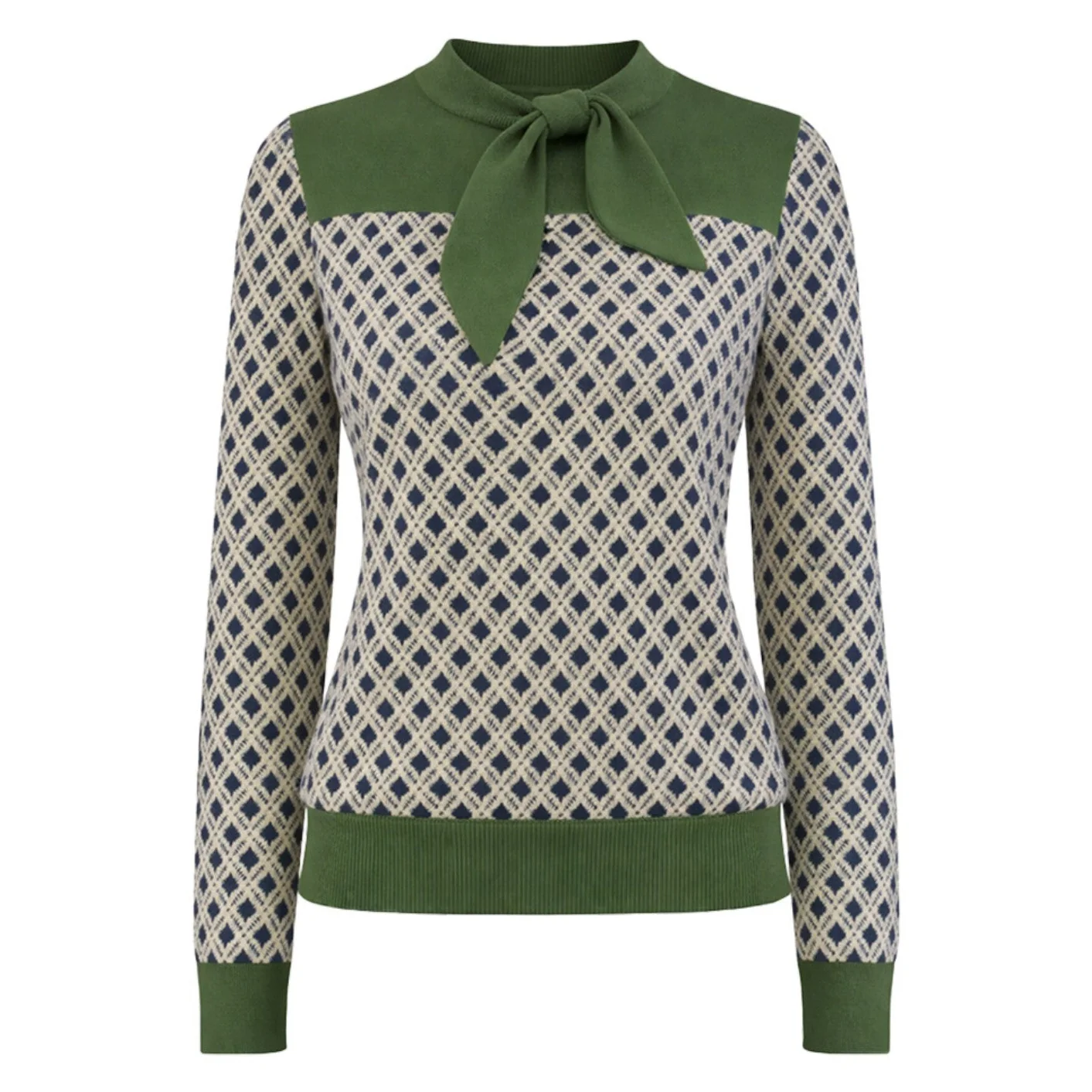 Women's classic street retro design Jacquard Knitwear