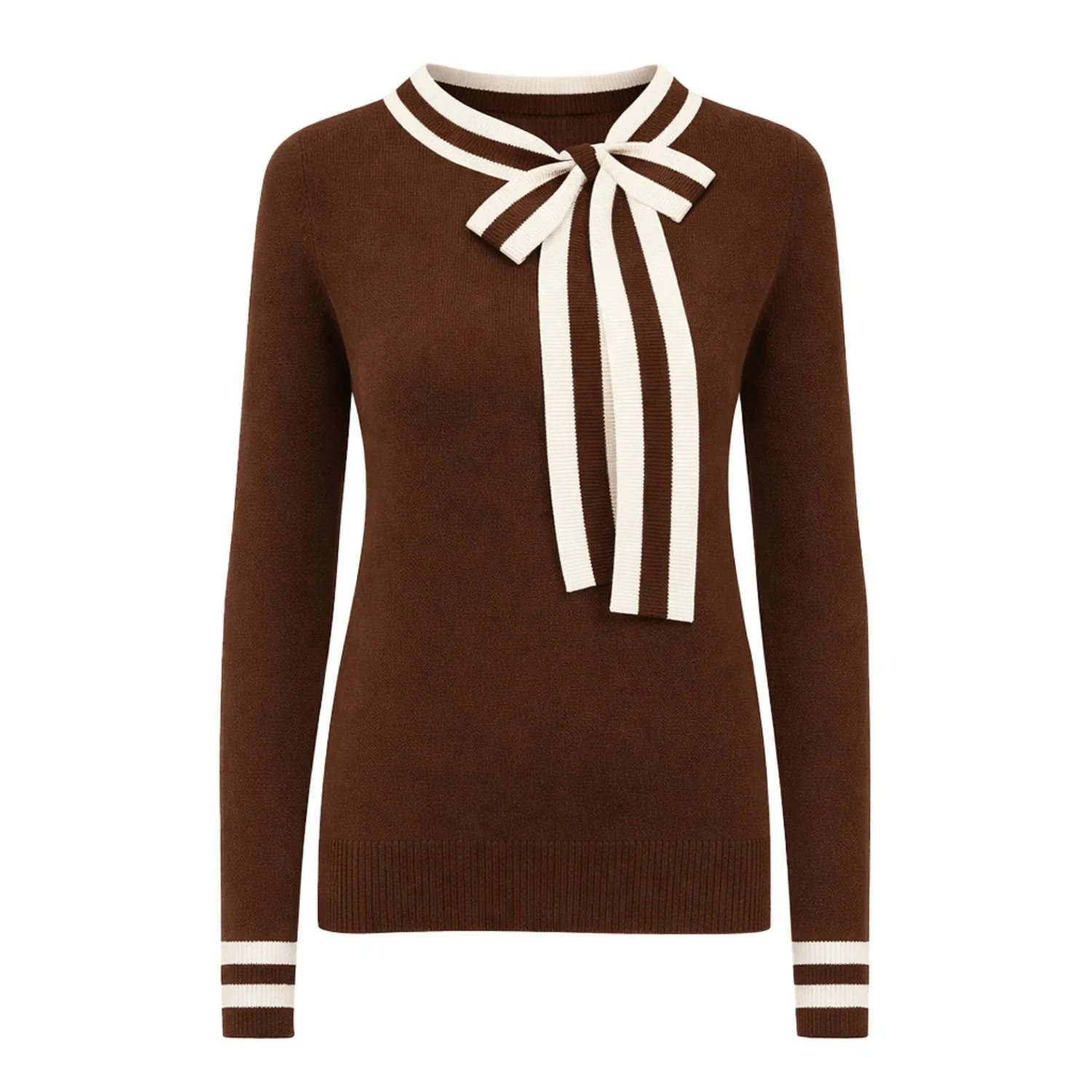 Women's classic striped design art retro Jacquard Knitwear