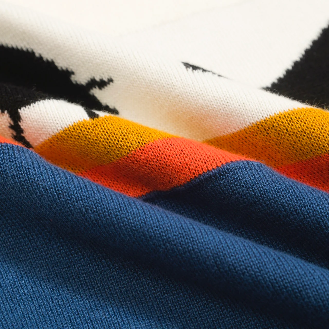 Women's color matching cute bird striped art knitwear - Image 9