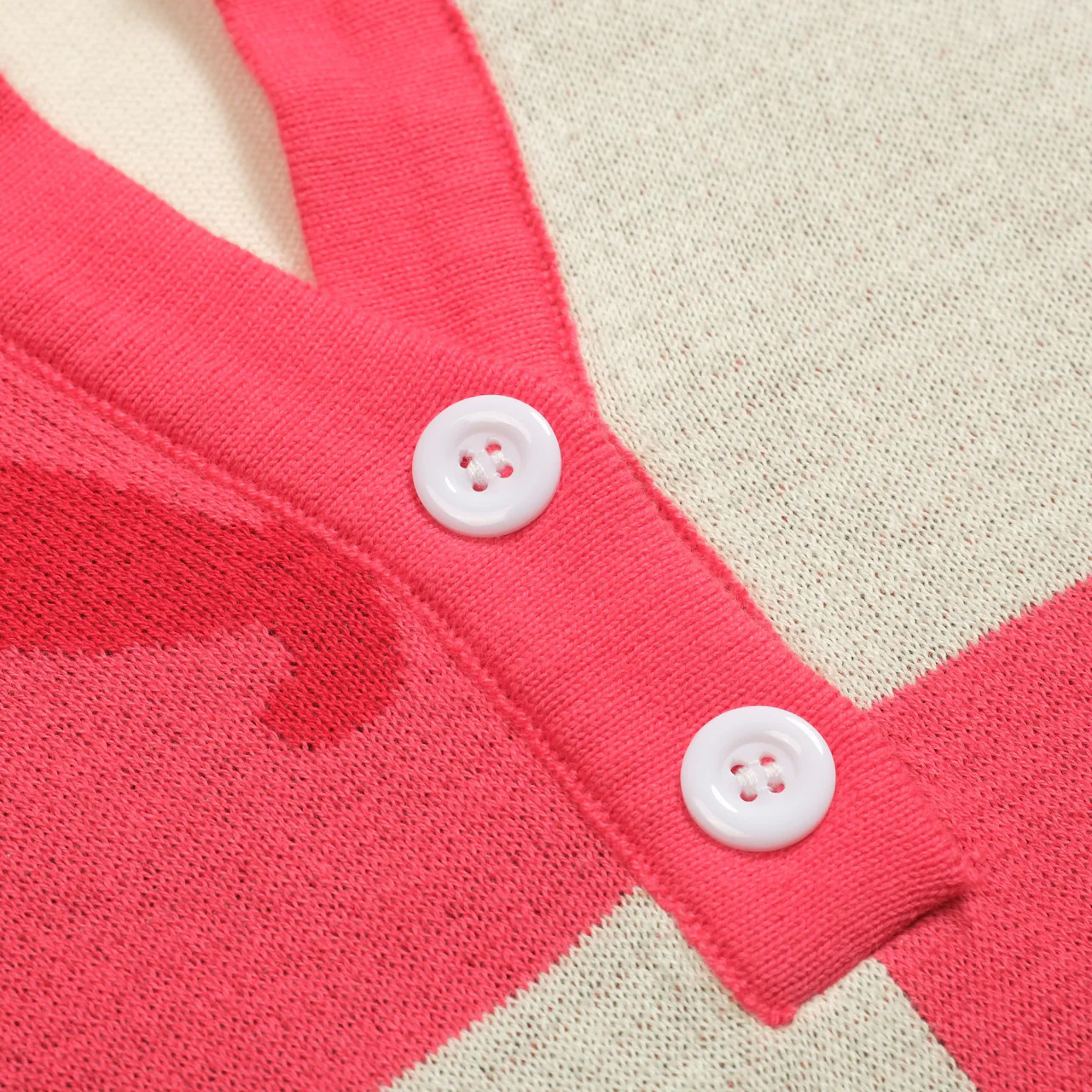 Women's Dachshund jacquard knitted V-neck polo - Image 4