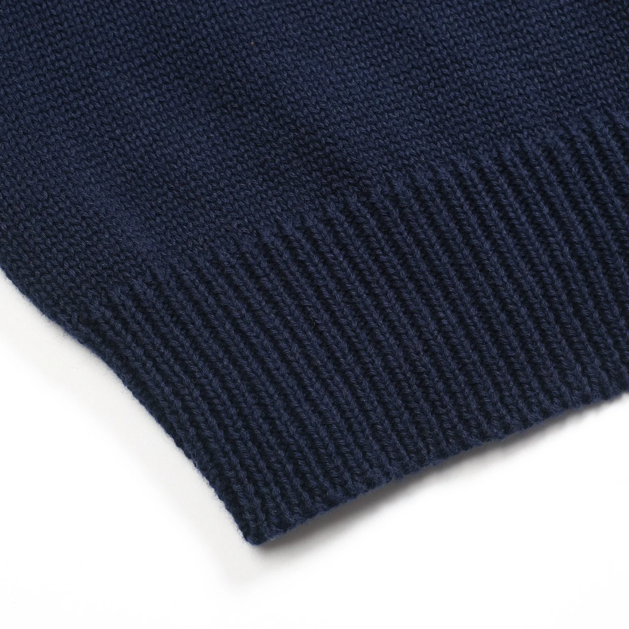 Women's dark blue jacquard floral puffed sleeve knitwear - Image 6
