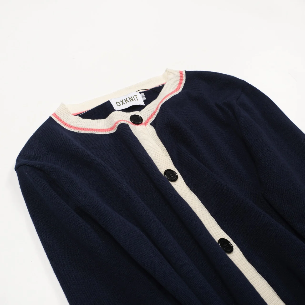 Women's dark blue peacock knitted cardigan - Image 11
