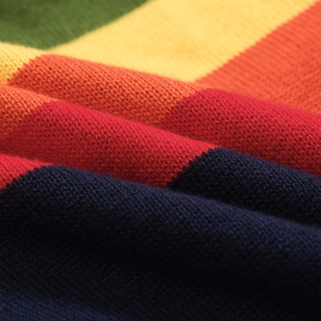 Women's dark blue rainbow stripe V-neck knitwear - Image 9