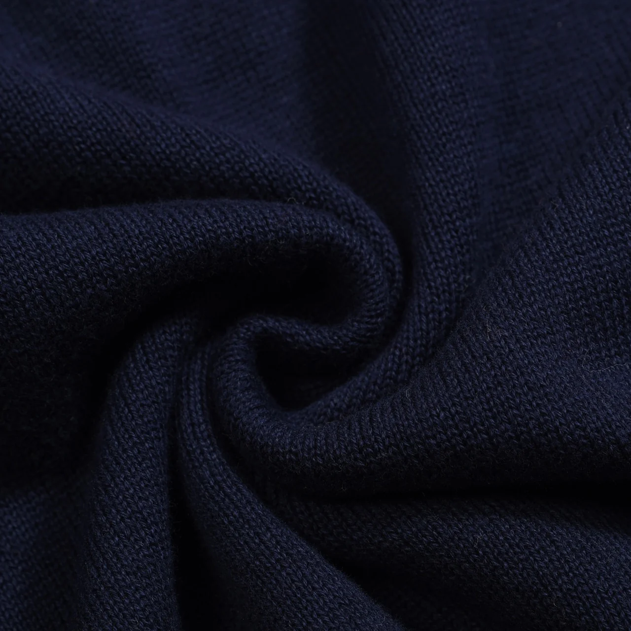Women's dark blue striped knitted puff sleeve polo - Image 9