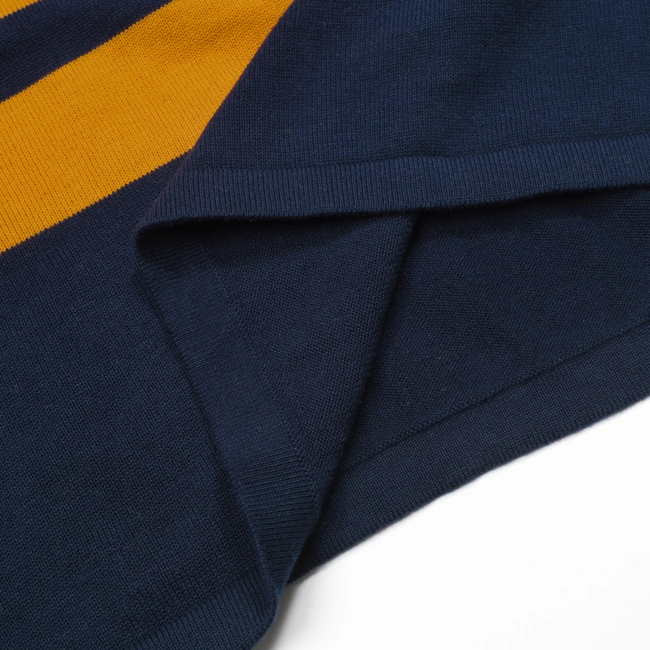 Women's dark blue striped knitted skirt suit - Image 16
