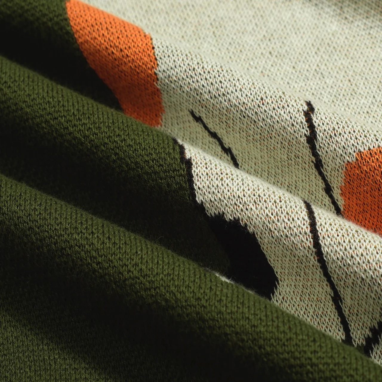Women's green cat jacquard knitted T-shirt - Image 9