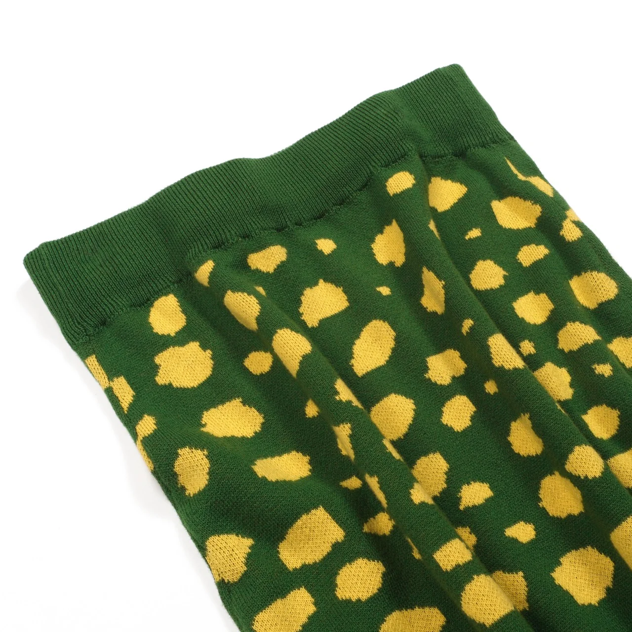 Women's green leopard print animal blouse skirt knit suit - Image 11
