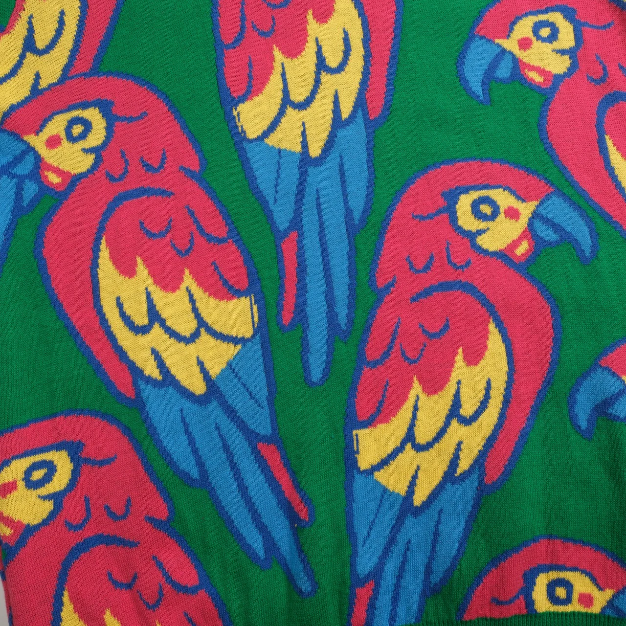 Women's green parrot jacquard knitwear - Image 2