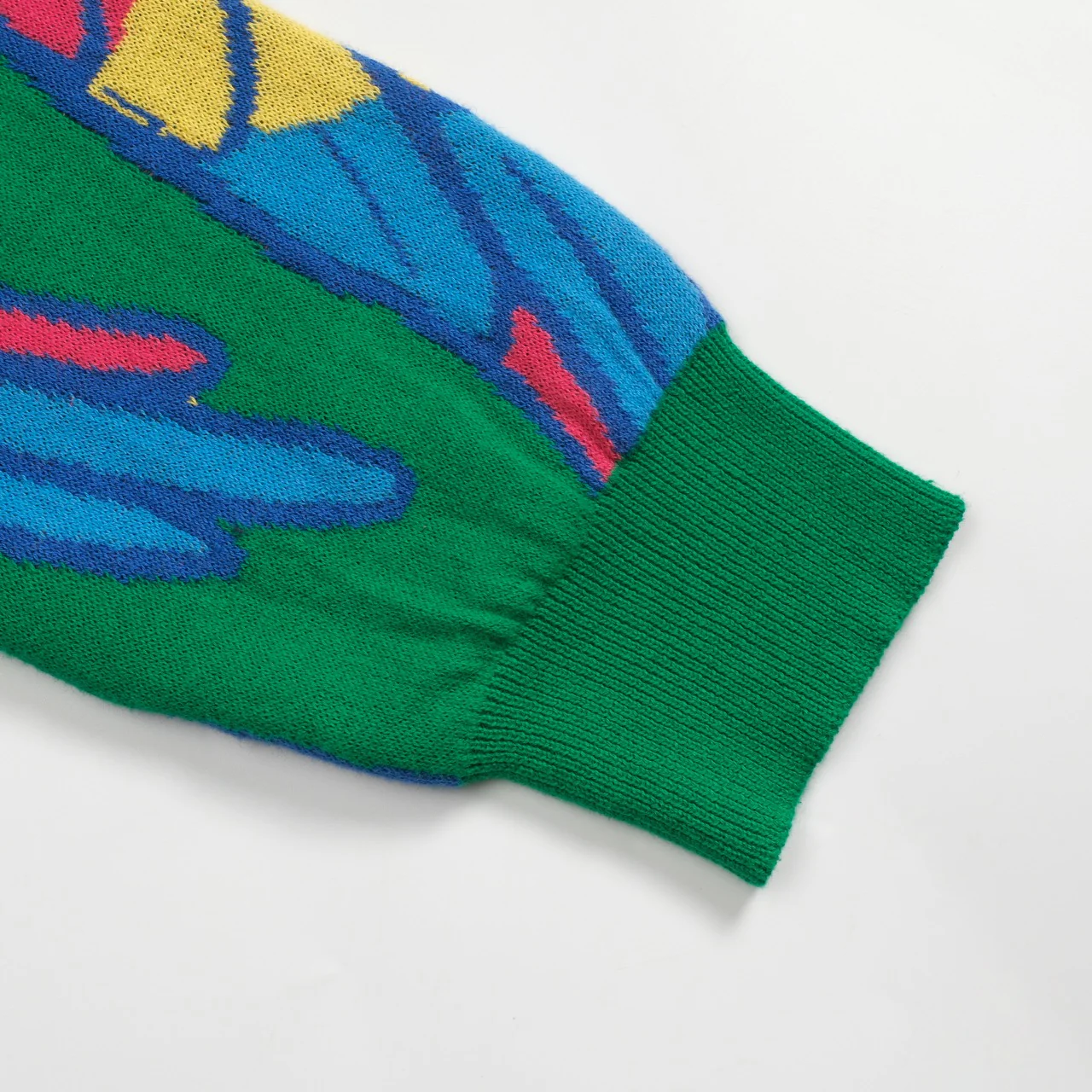 Women's green parrot jacquard knitwear - Image 6