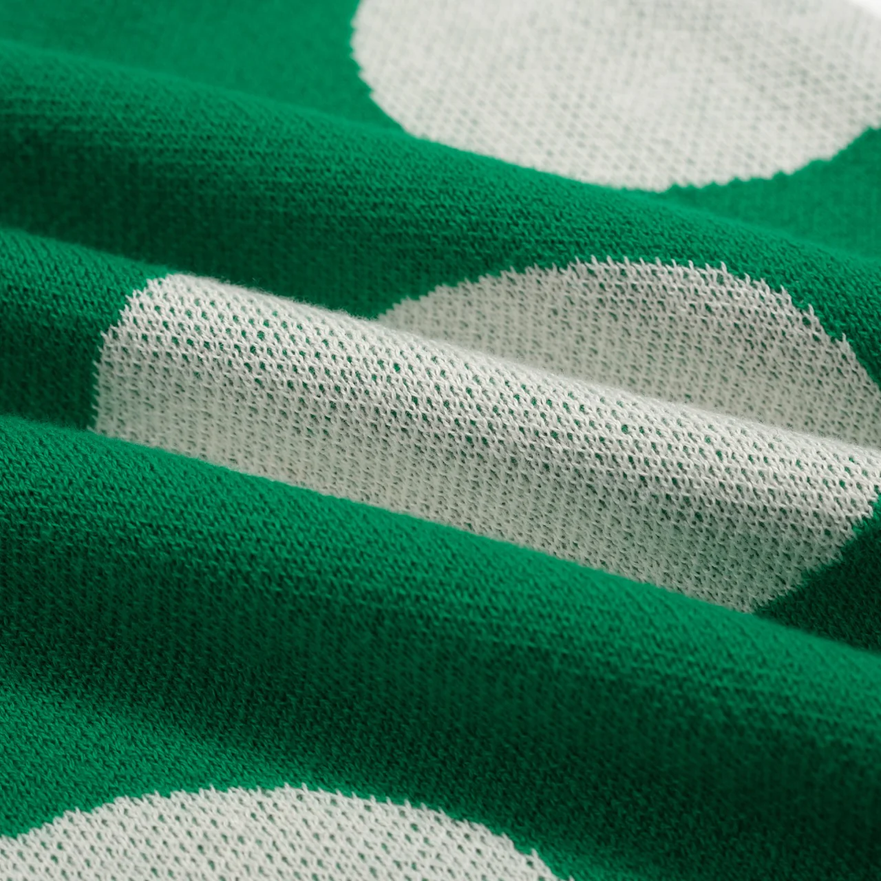 Women's green polka dots vintage knit skirt - Image 6