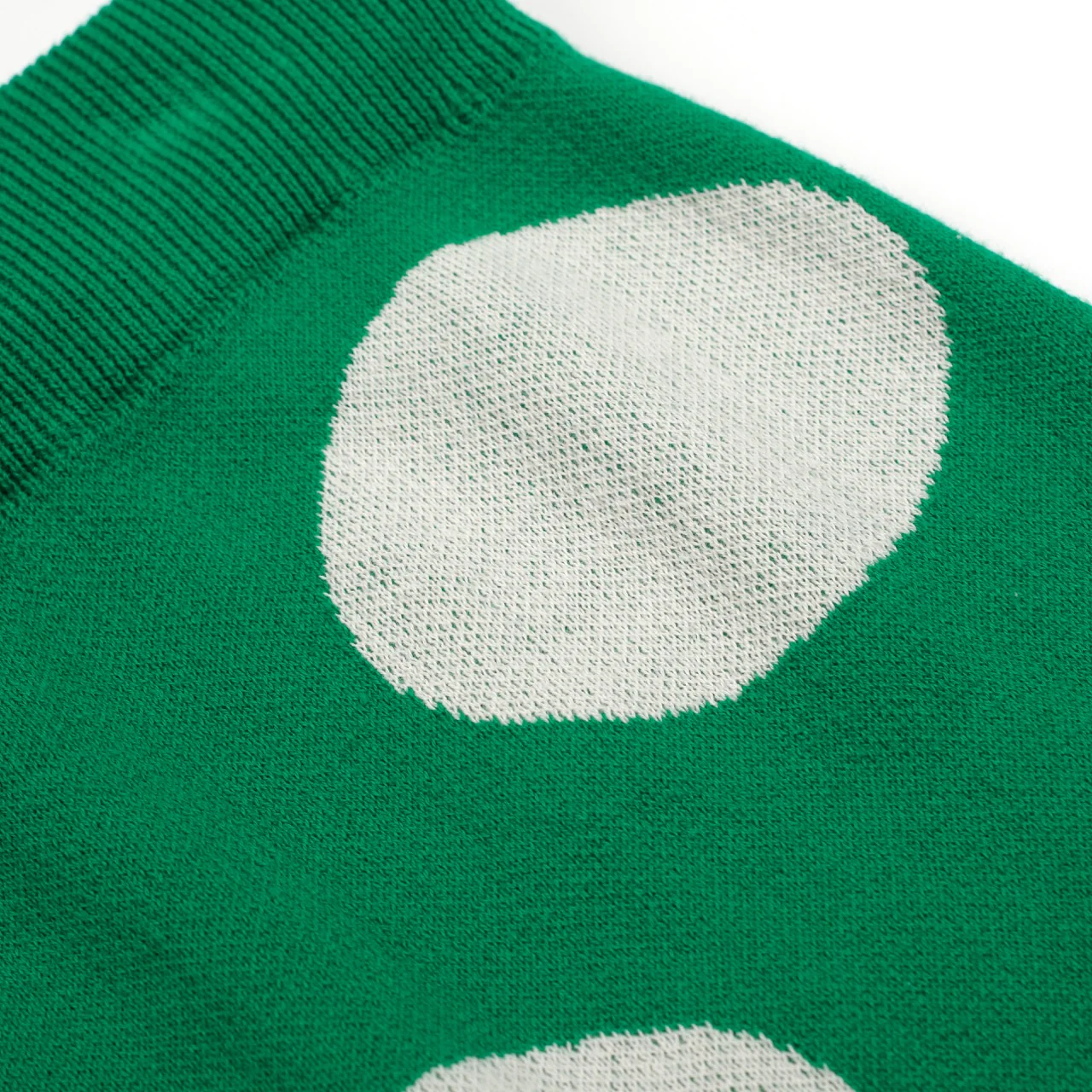 Women's green polka dots vintage knit skirt - Image 8