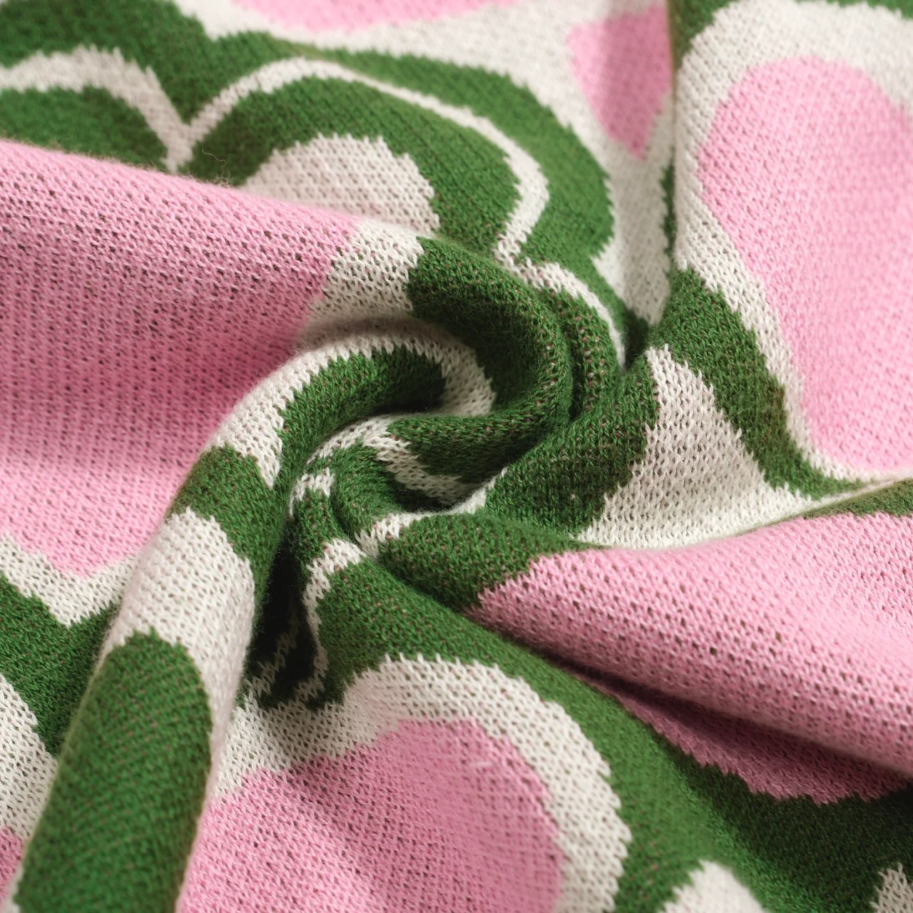 Women's green slant Shoulder knit T-shirt - short version size - Image 9