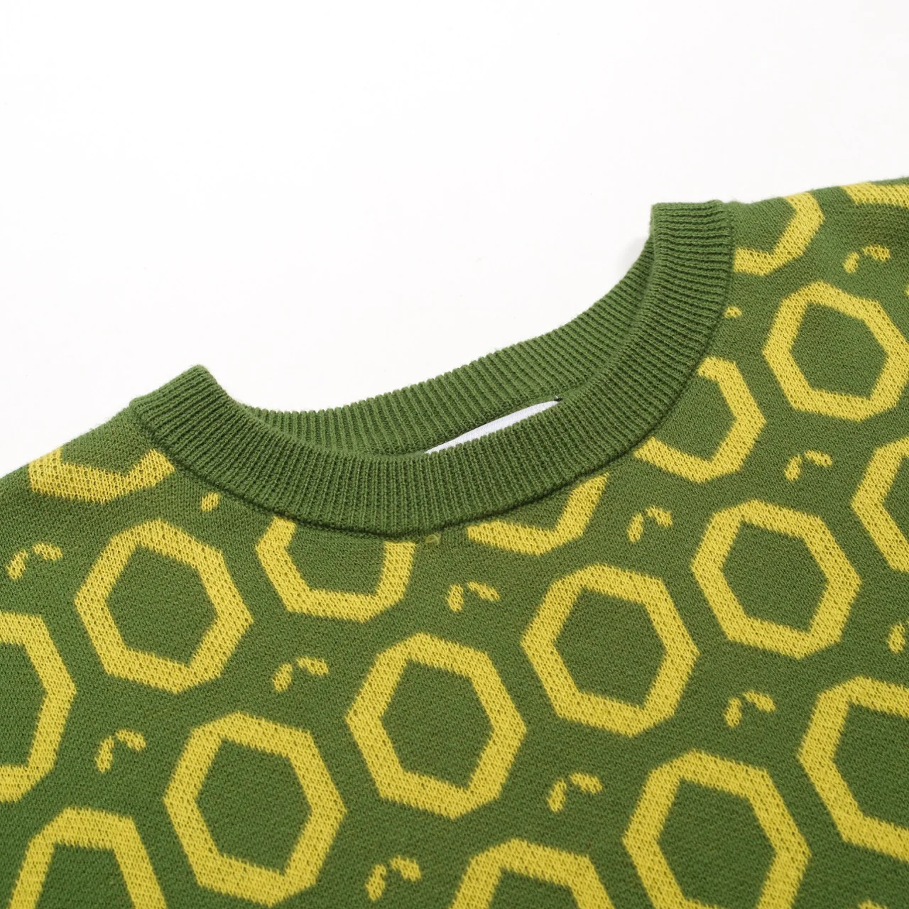 Women's Green Vintage Classic Knitted skirt suit - Image 12