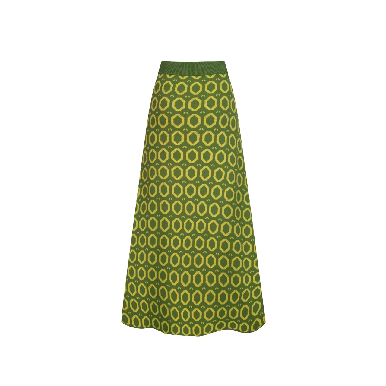 Women's Green Vintage Classic Knitted skirt suit - Image 6