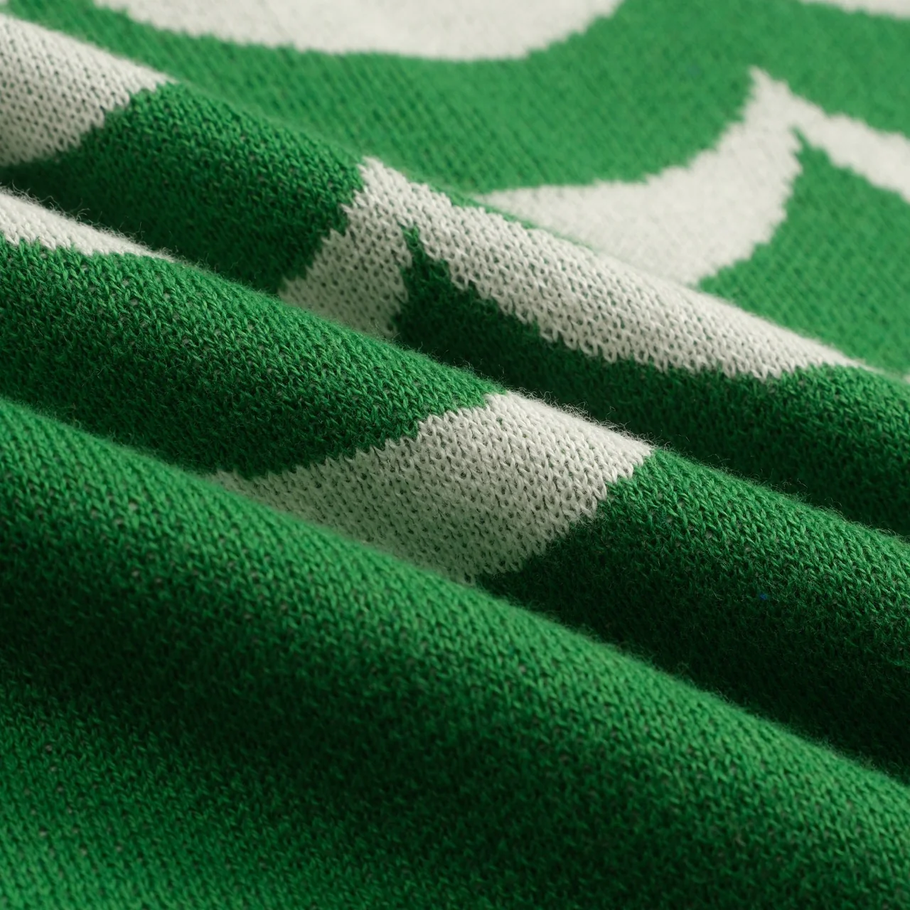 Women's green wavy striped preppy jacquard knitwear - Image 7