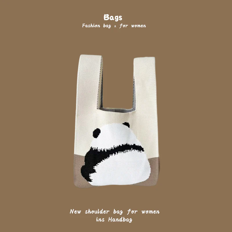 Women's knitted handbag bucket bag - Image 57