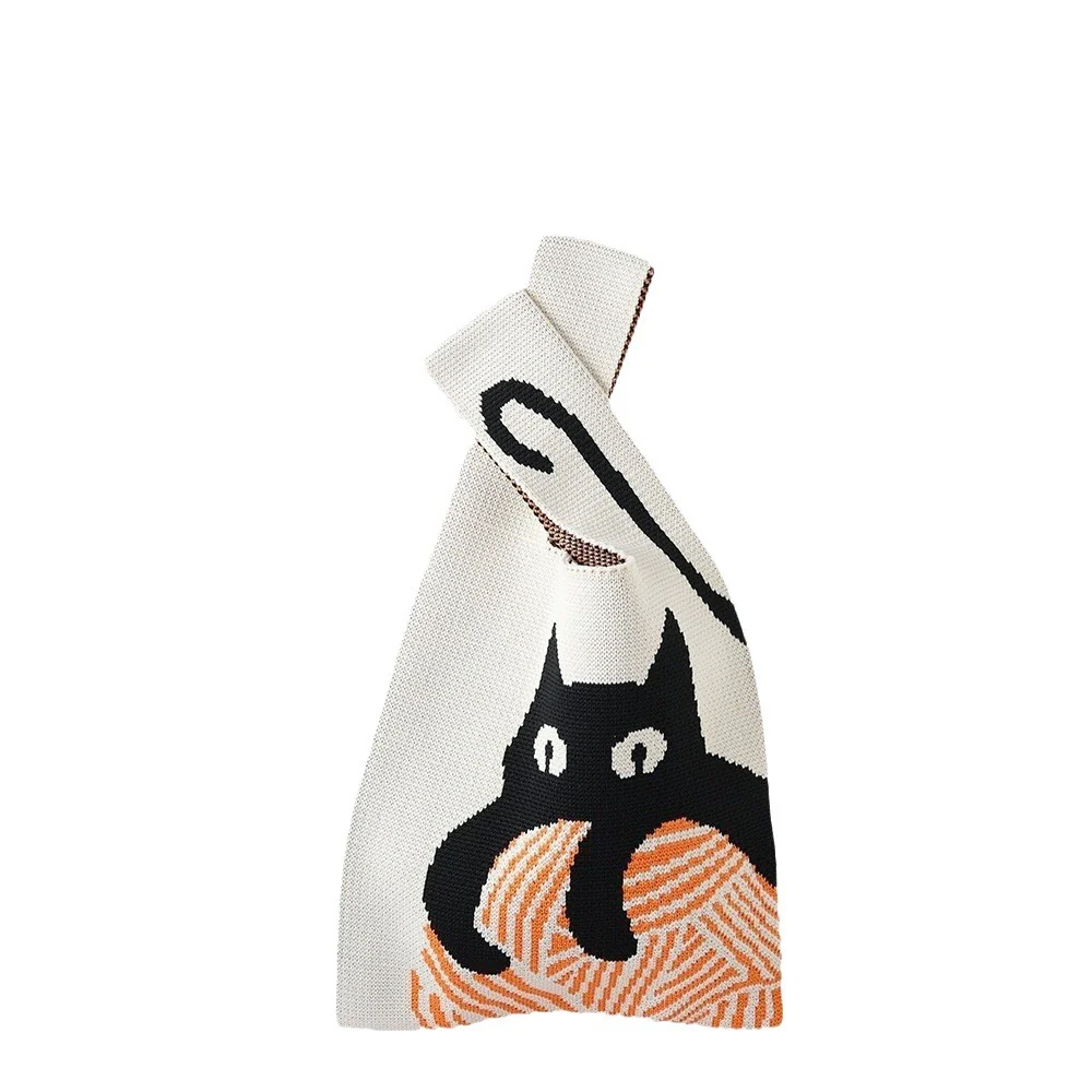 Women's knitted handbag bucket bag - Image 58