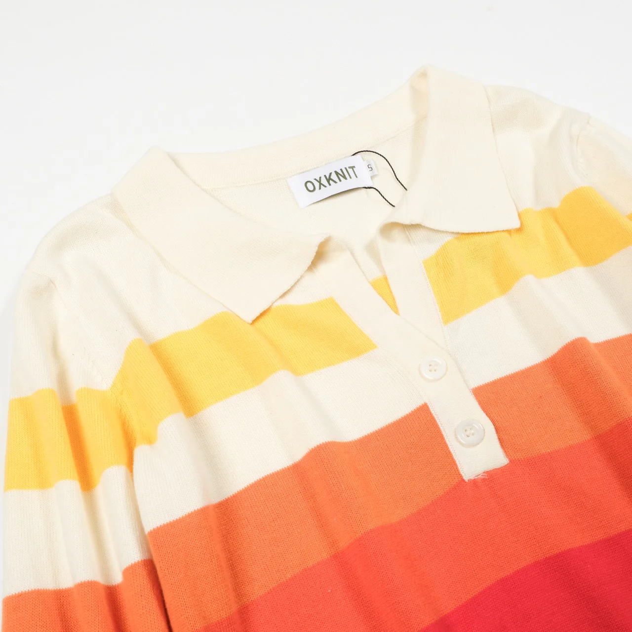 Women's multicolor striped V-neck knitwear - Image 9