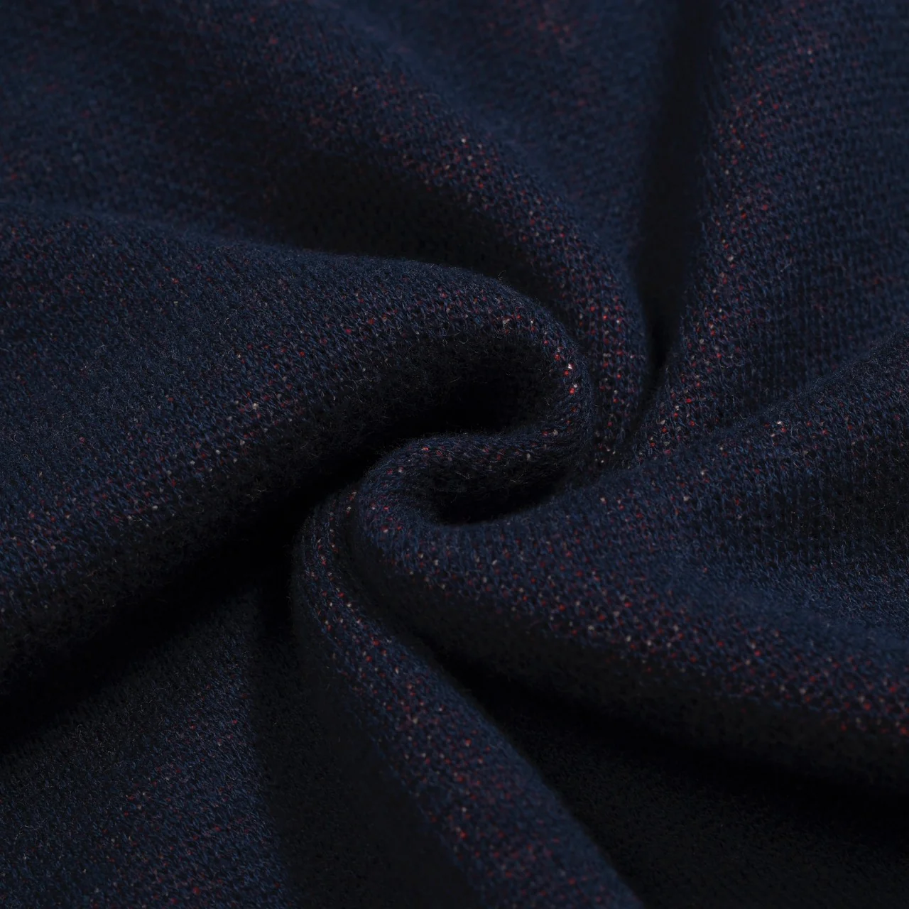 Women's navy knit T-shirt with diagonal shoulder - short version size - Image 7