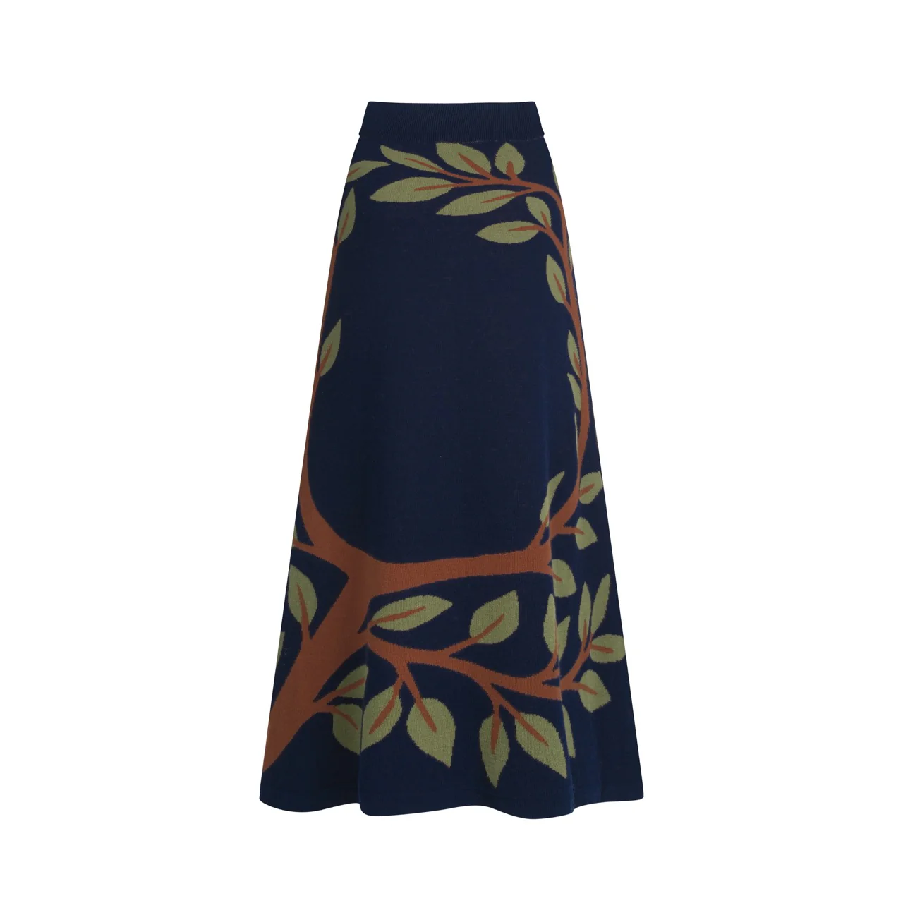 Women's navy vintage squirrel knit skirt - Image 3