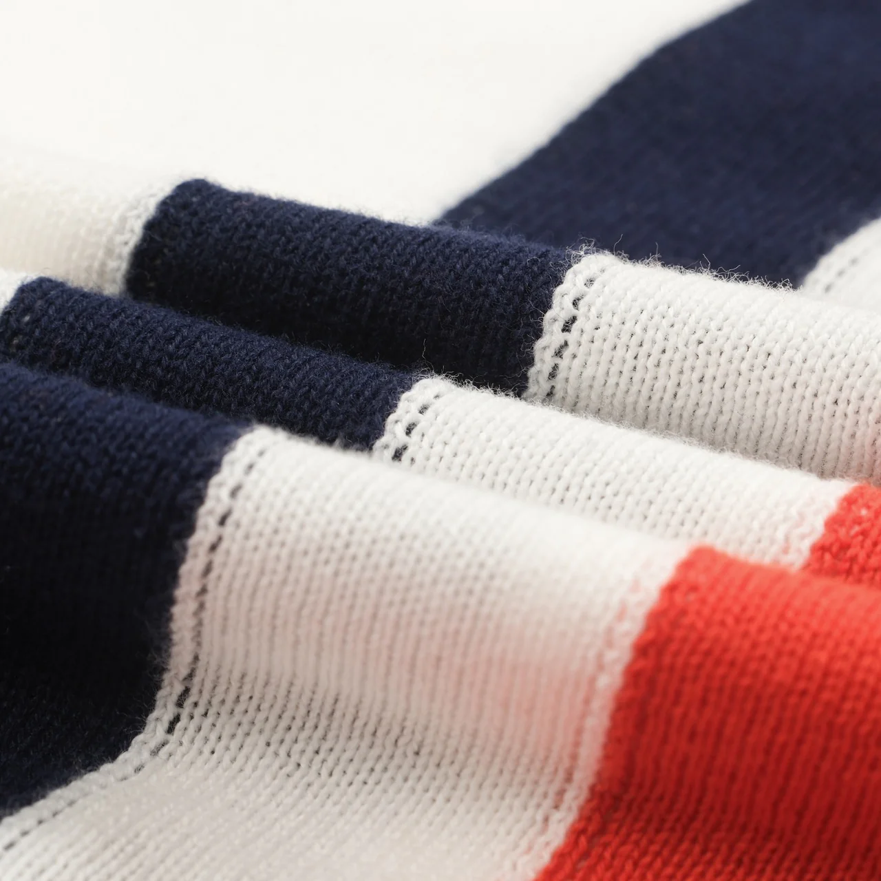 Women's orange striped jacquard vintage knitwear - Image 2