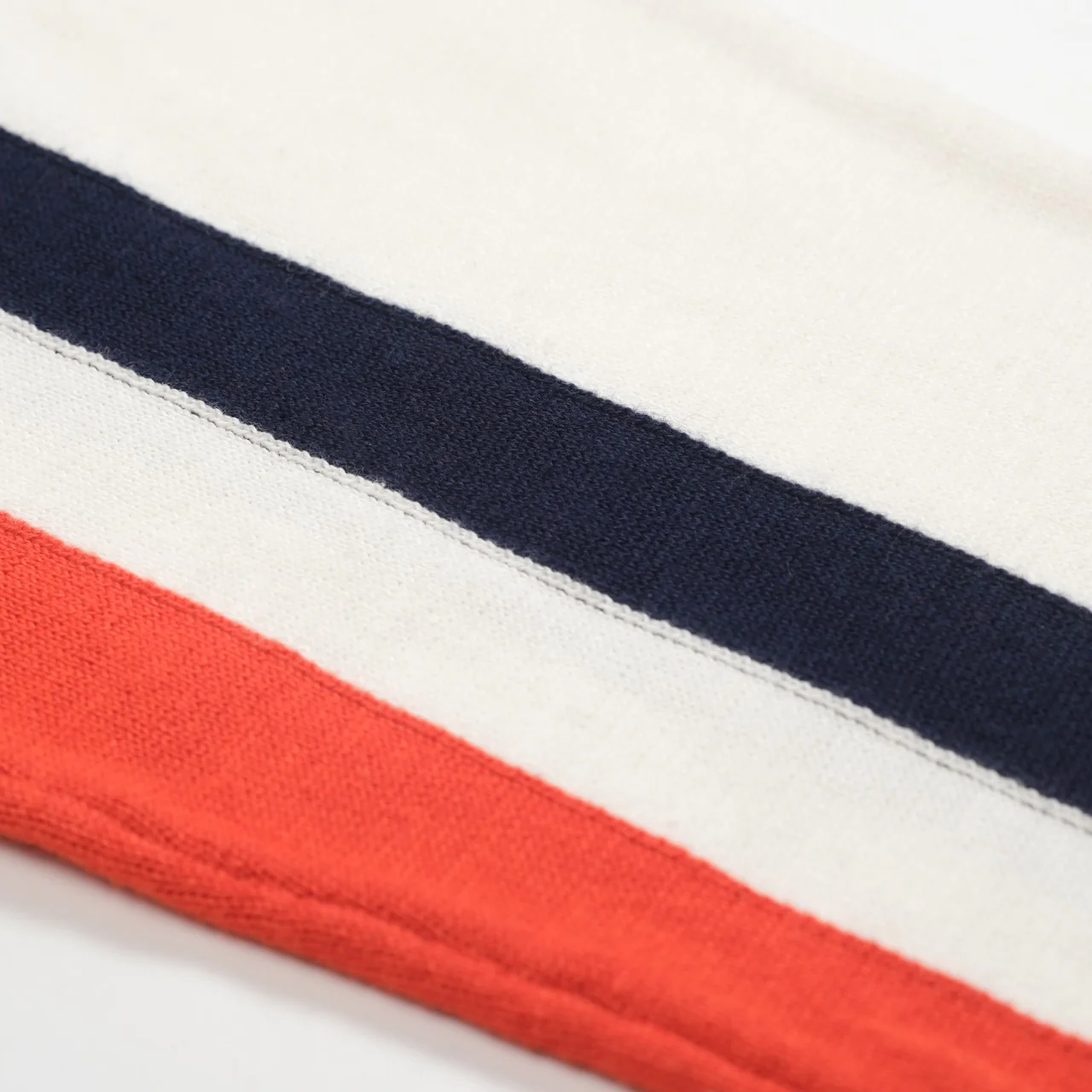 Women's orange striped jacquard vintage knitwear - Image 8
