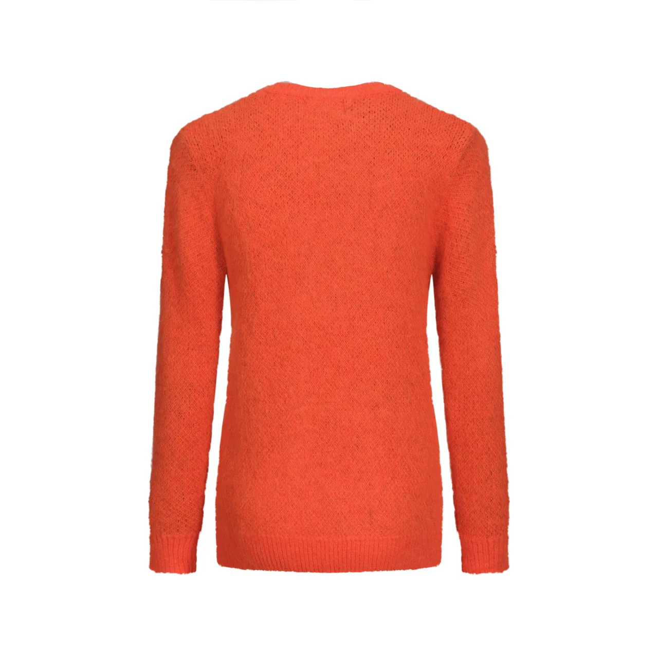 Women's orange vintage cat flower jacquard knitwear - Image 3