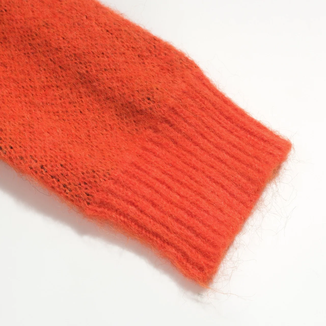 Women's orange vintage cat flower jacquard knitwear - Image 6