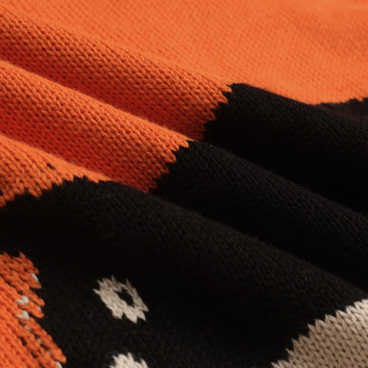 Women's orange vintage cat jacquard knitwear - Image 7