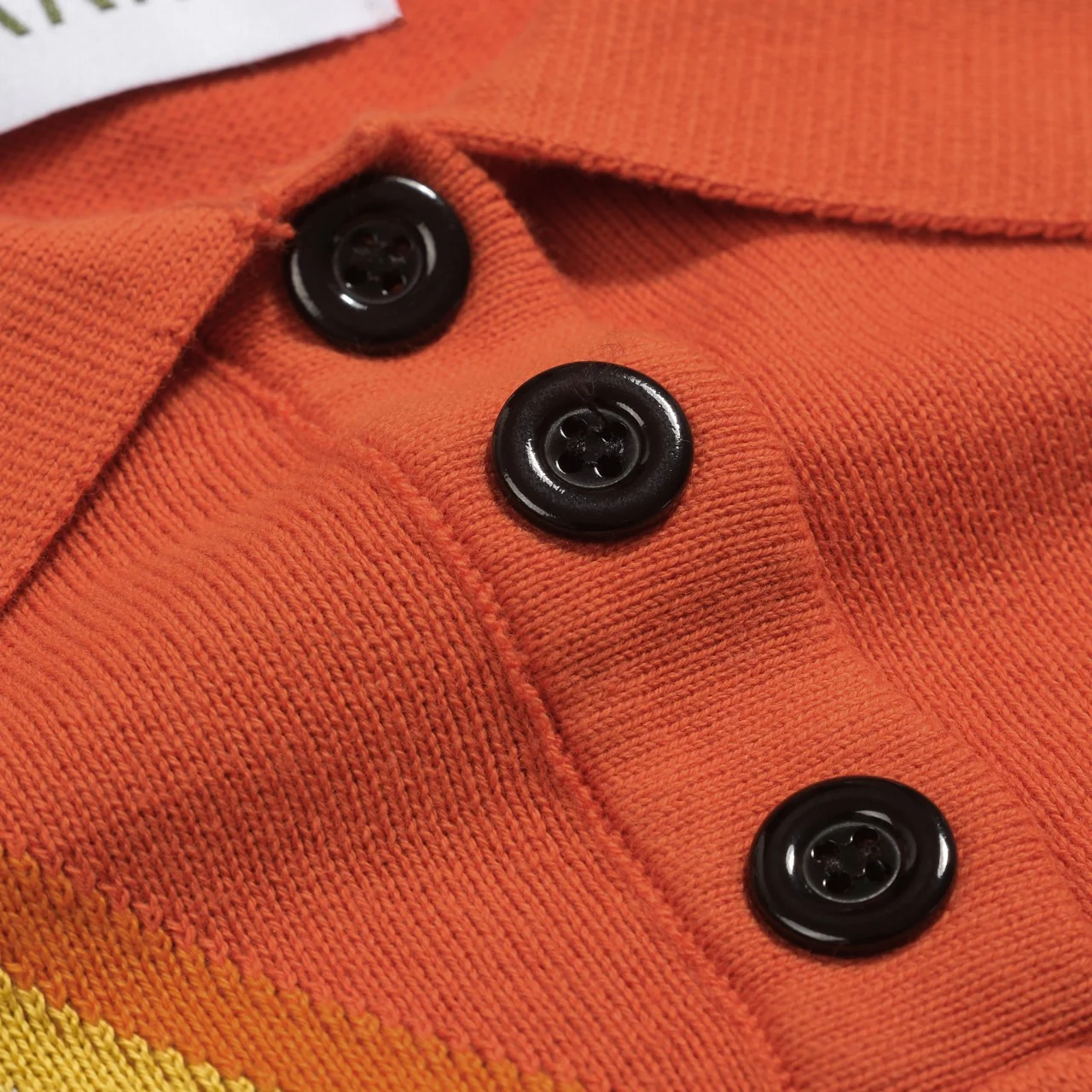 Women's orange vintage diagonal stripe knitwear - Cropped length - Image 5