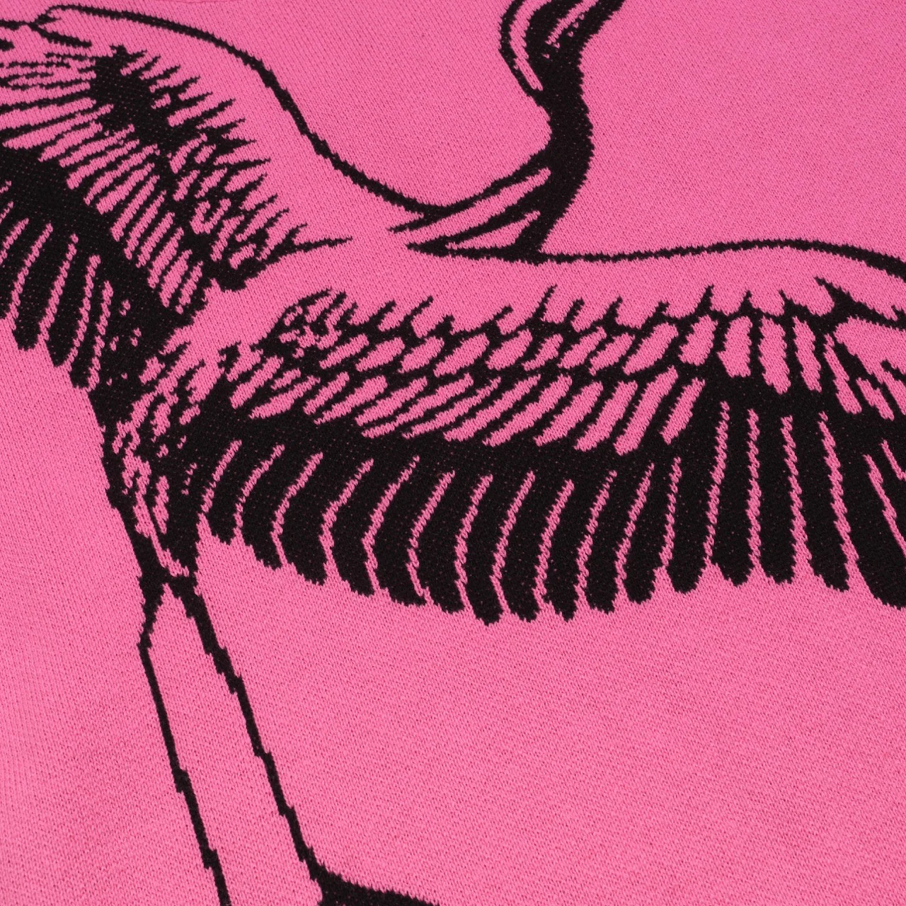 Women's pink flying crane jacquard knitwear - Image 2