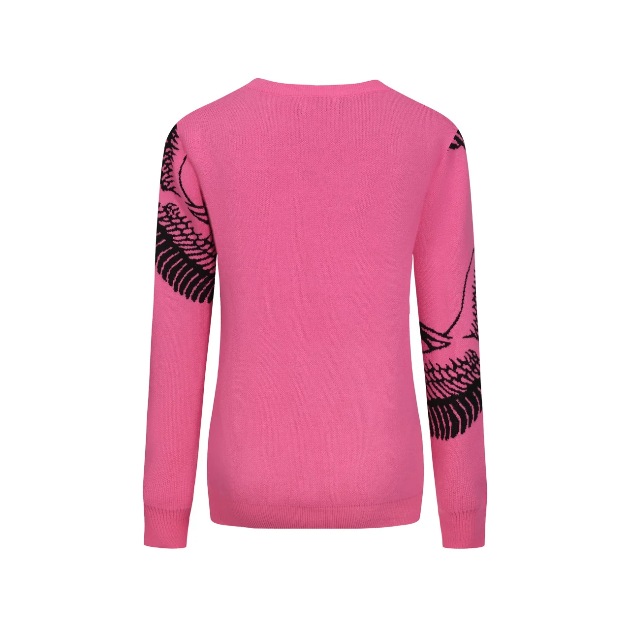 Women's pink flying crane jacquard knitwear - Image 3