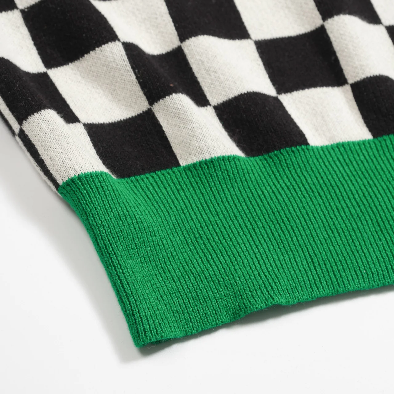 Women's plaid color retro bubble sleeve polo - Image 7