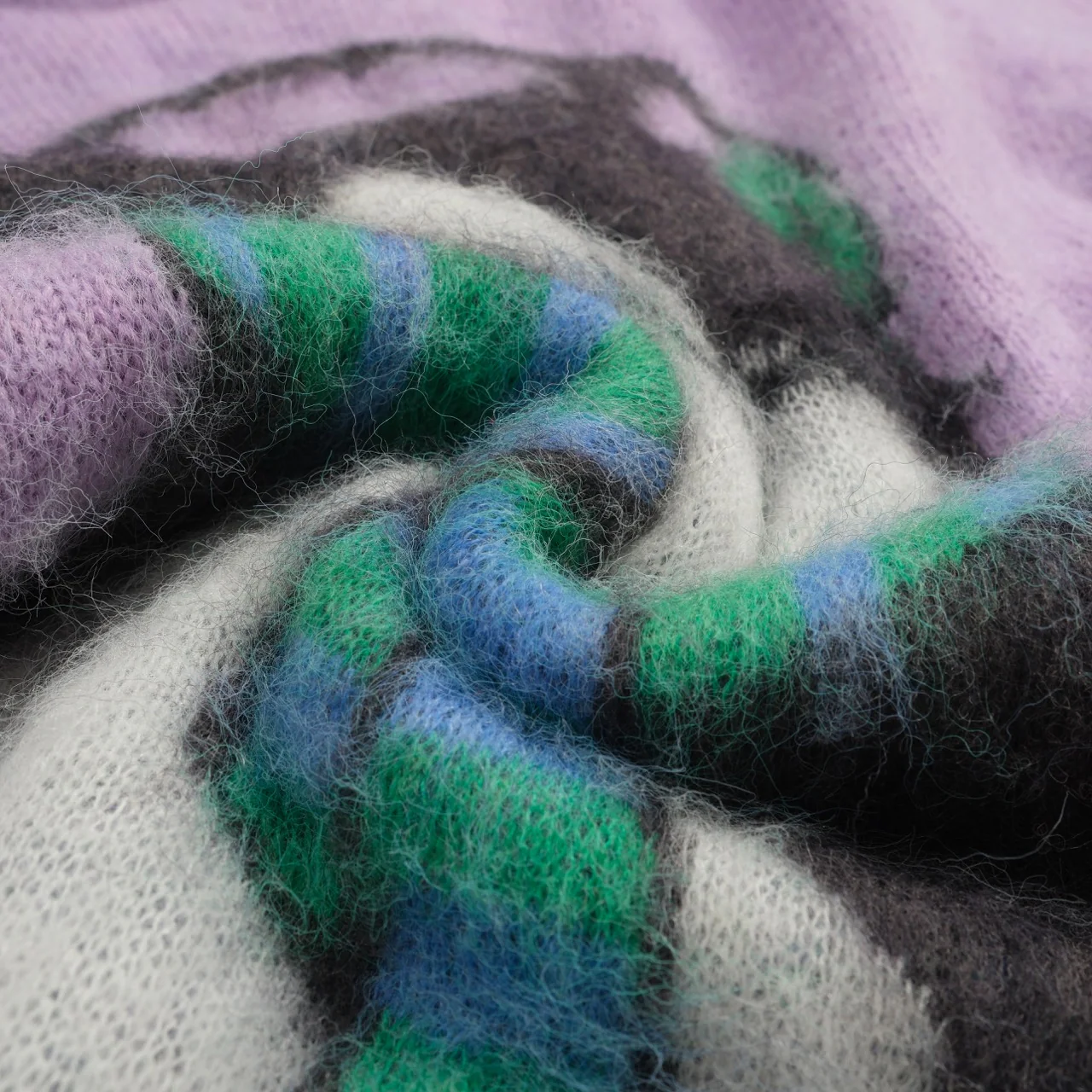 Women's purple cat jacquard plush knitwear - Image 8