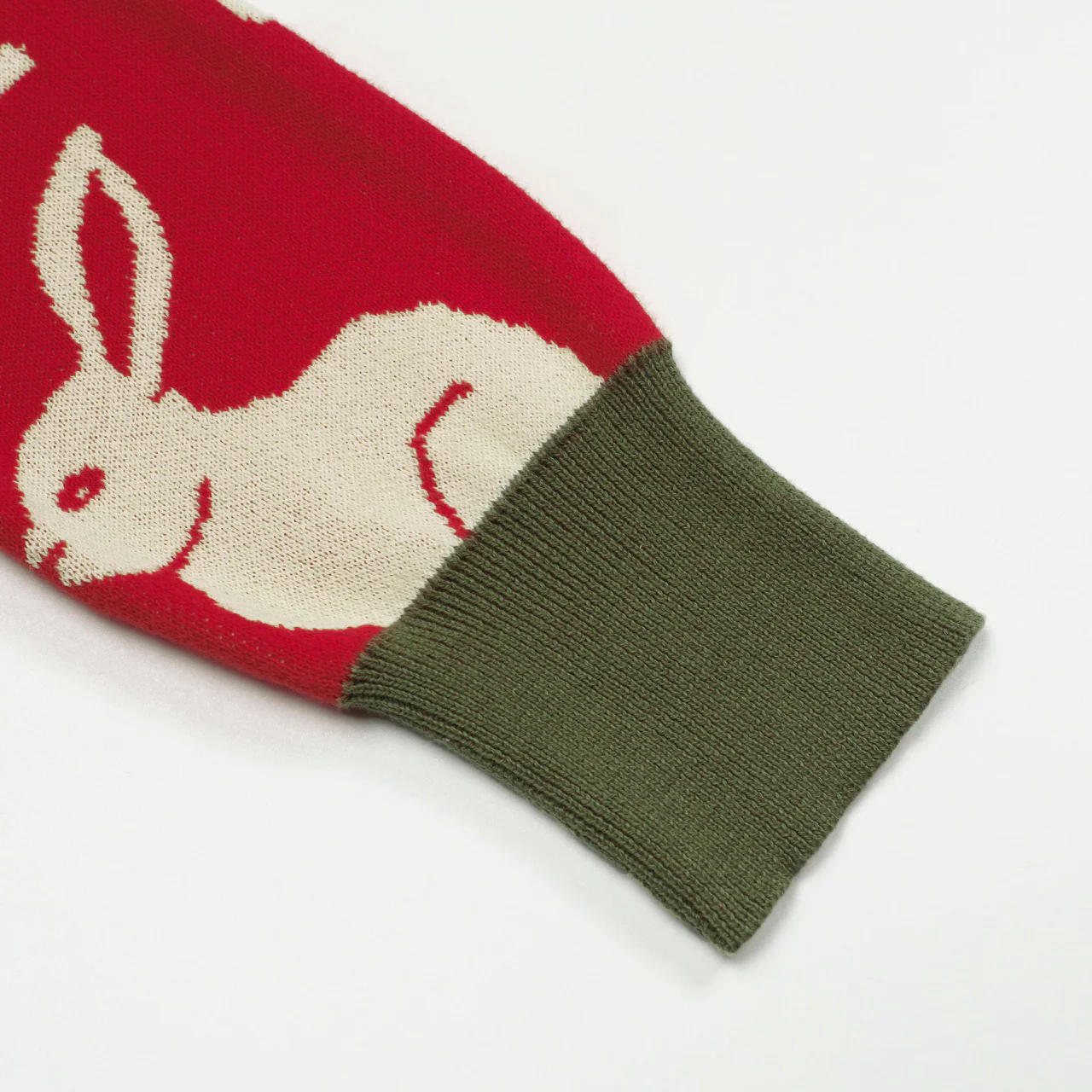 Women's Red Art Rabbit Classic Vintage Knitwear - Image 7