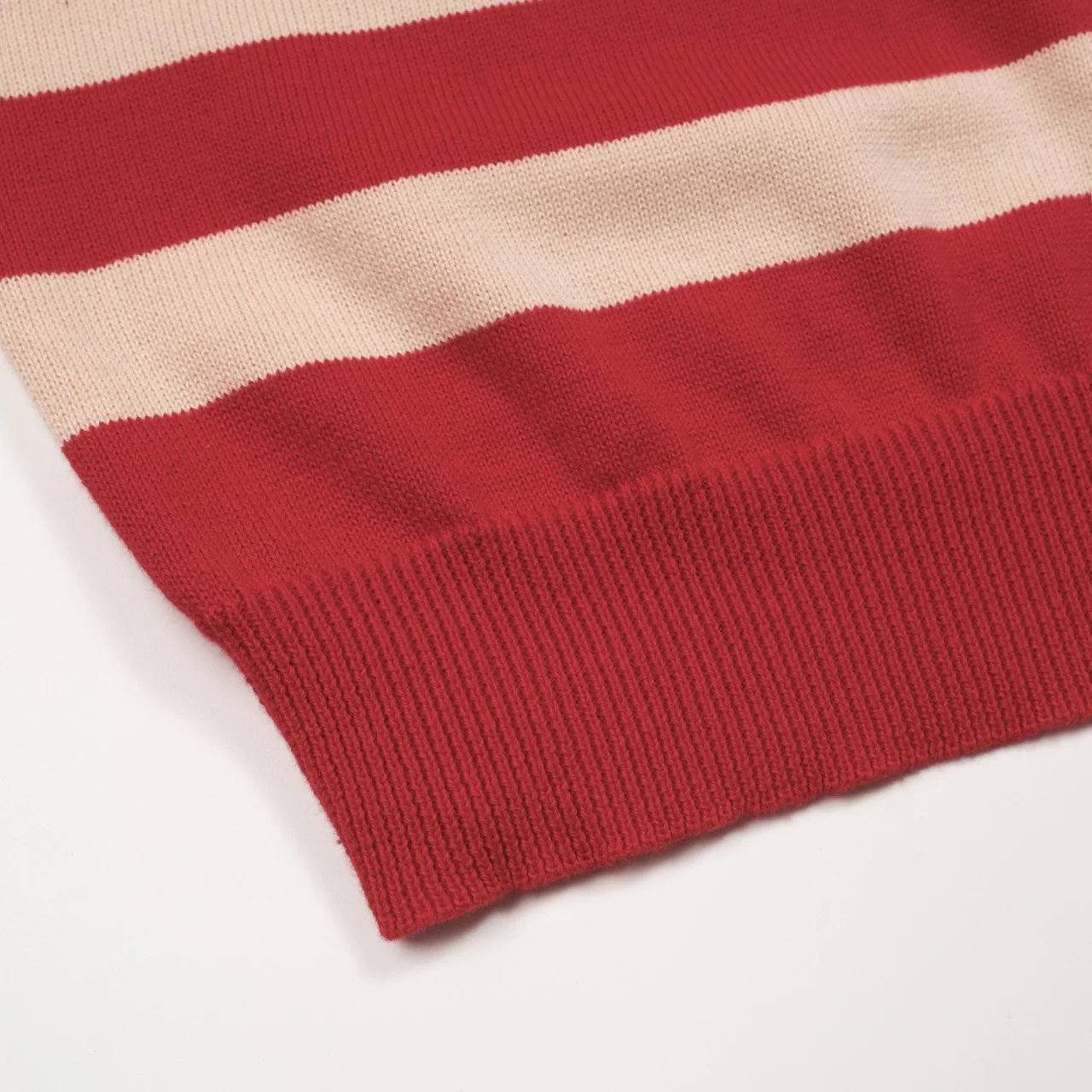 Women's red striped cat bubble sleeve knitwear - Image 6