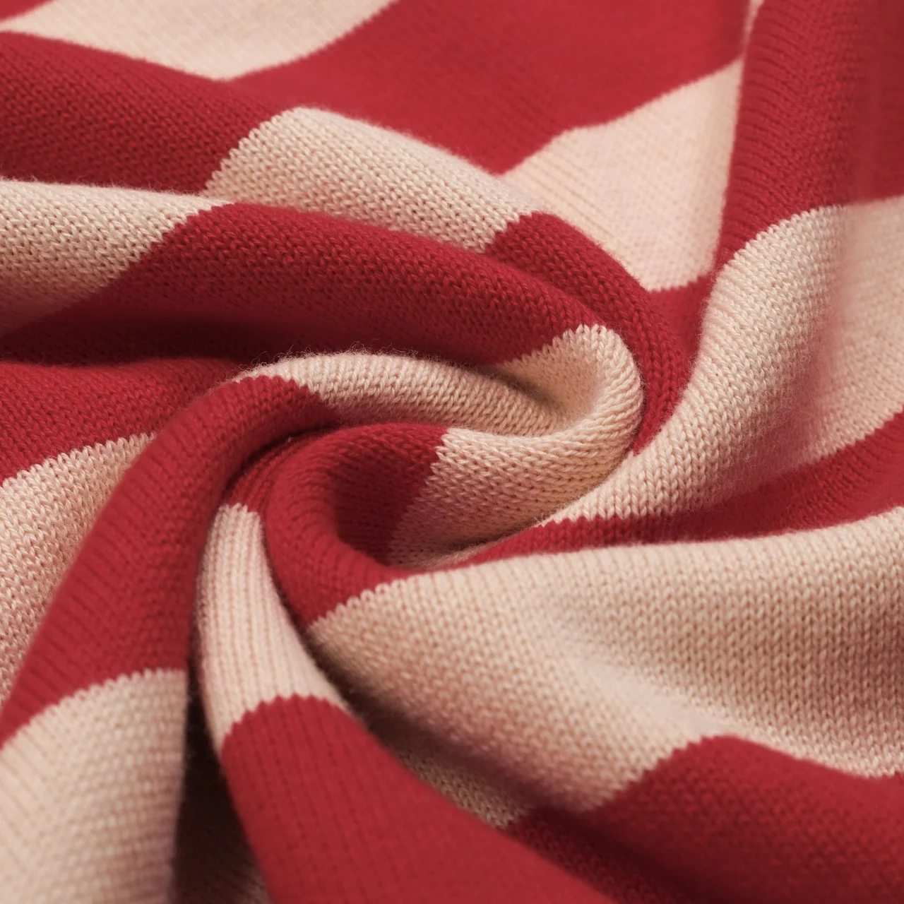 Women's red striped cat bubble sleeve knitwear - Image 9