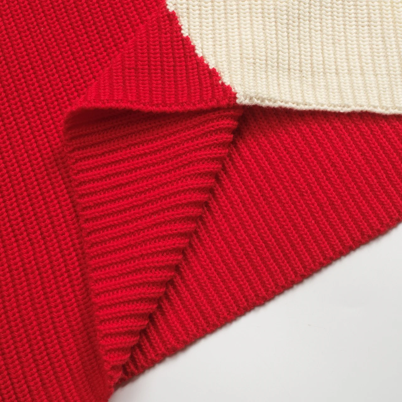 Women's red striped jacquard vintage skirt - Image 7
