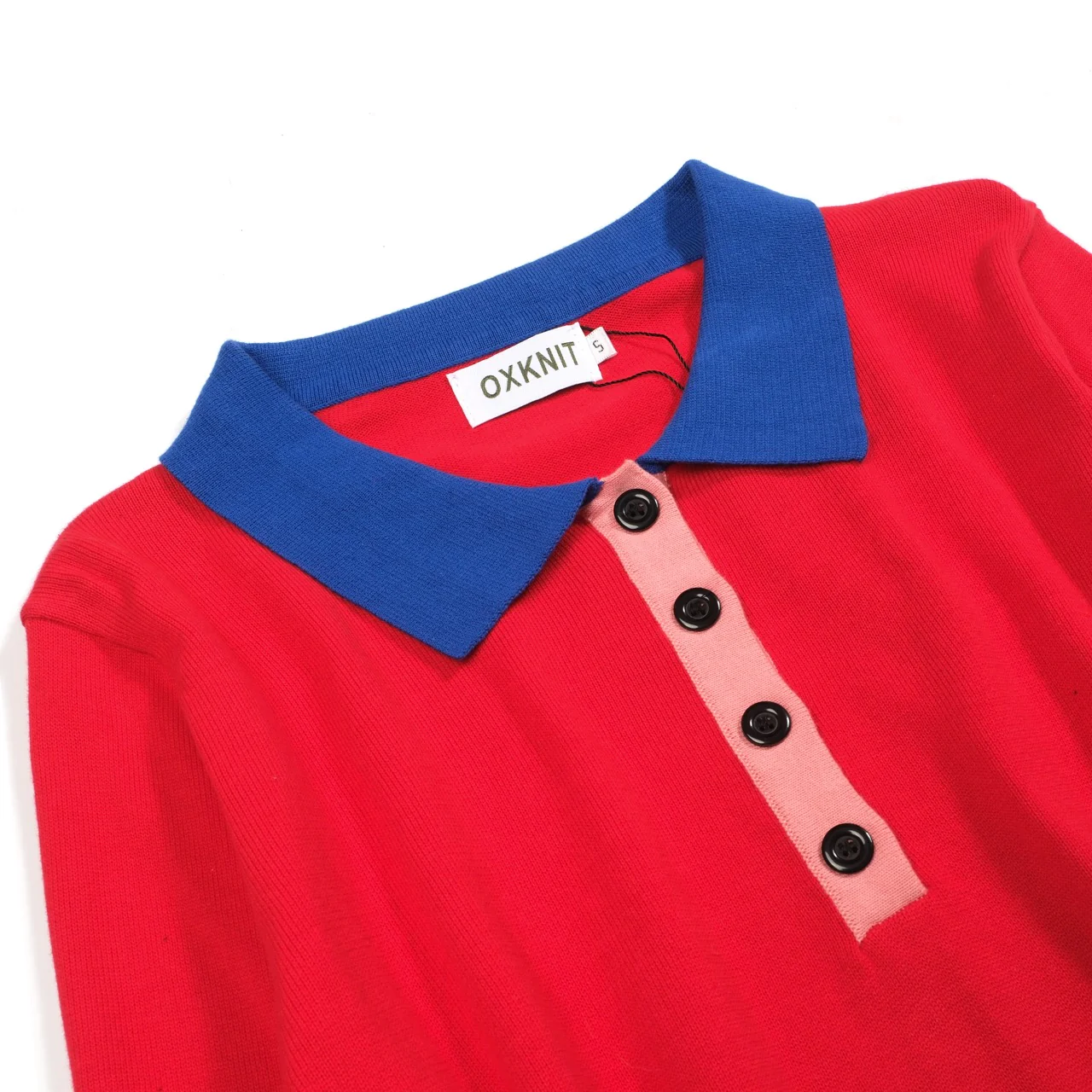 Women's red vintage striped polo knitwear - Image 9