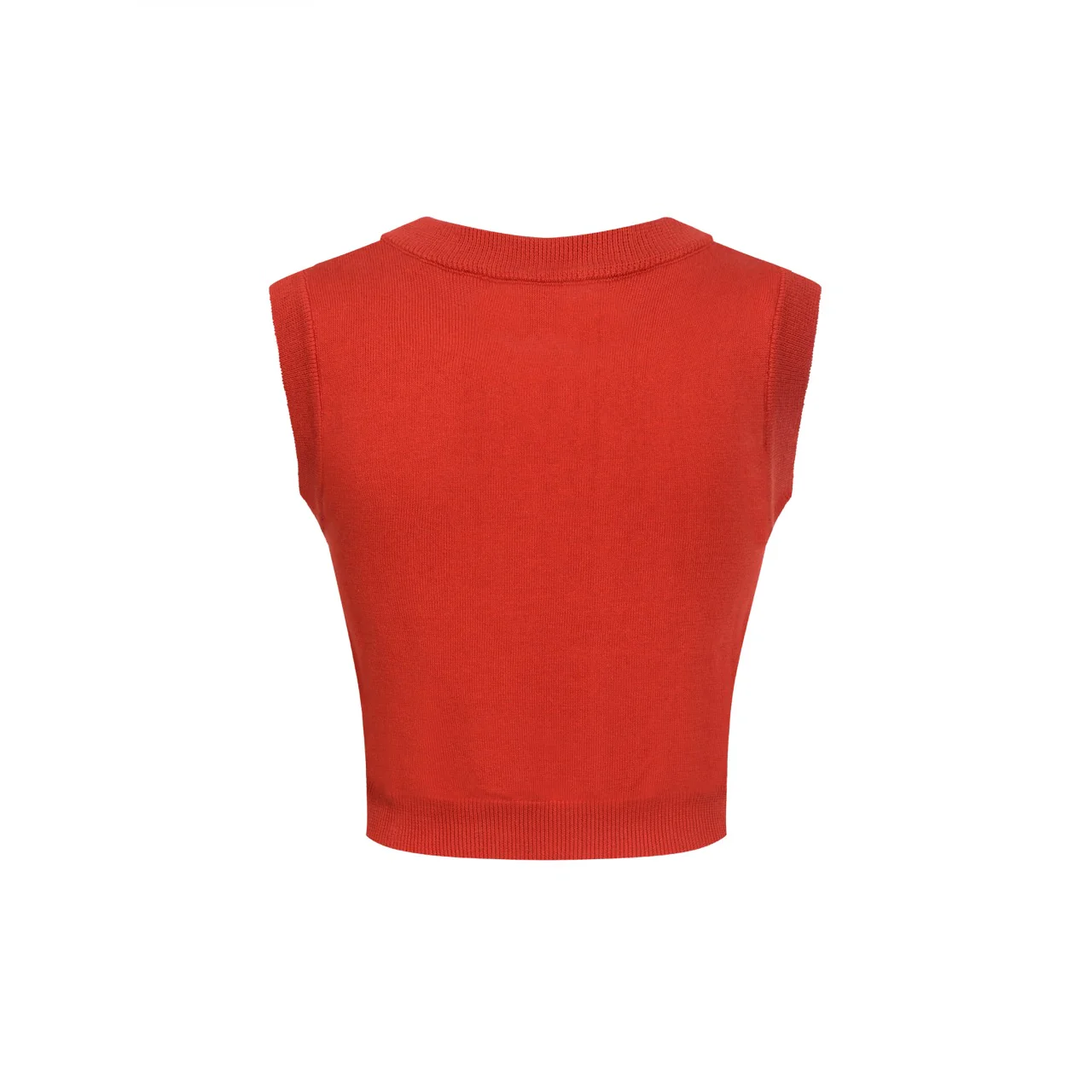 Women's red vintage tiger knit top and skirt set - Image 16