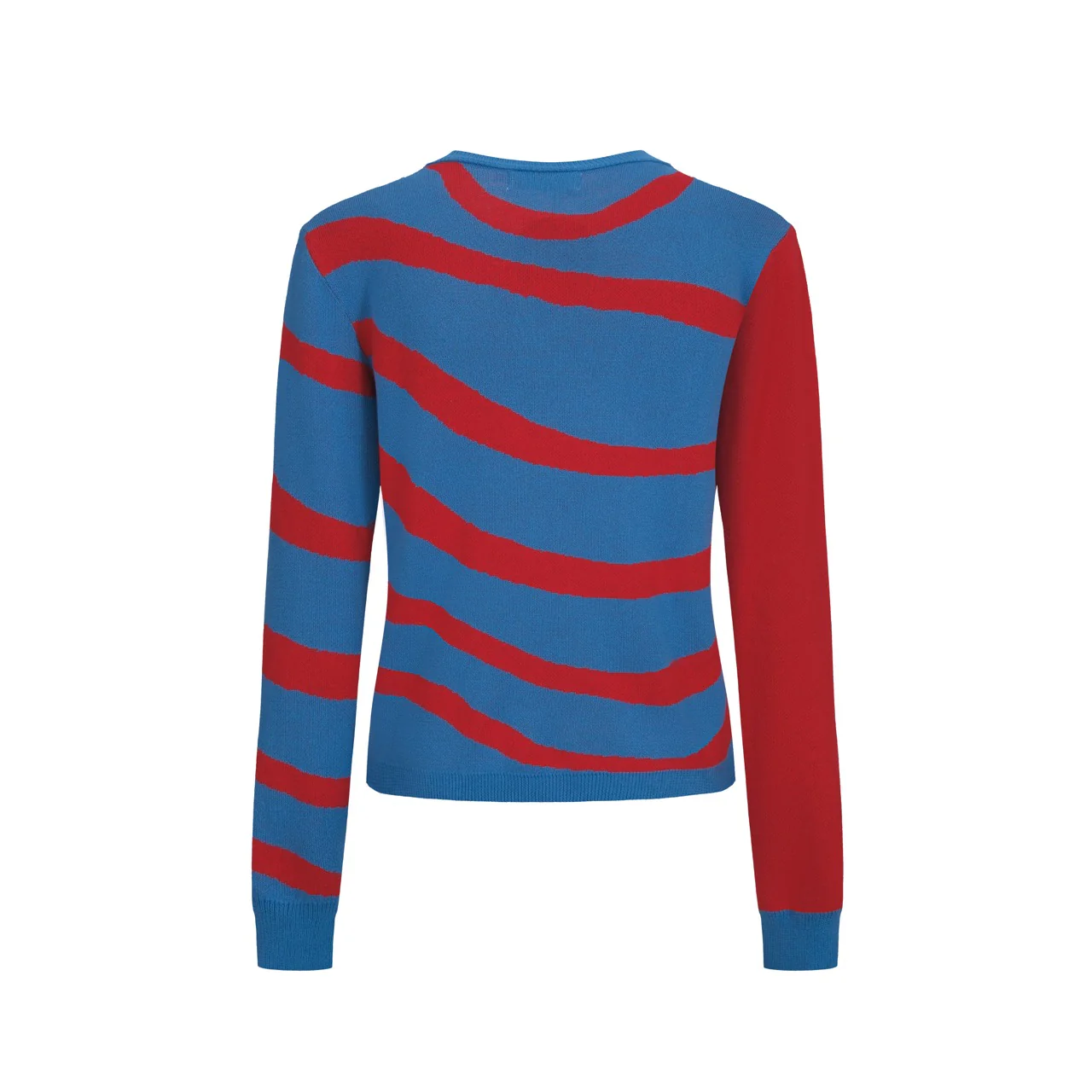 Women's striped embroidered swallow top skirt knit suit - Image 4