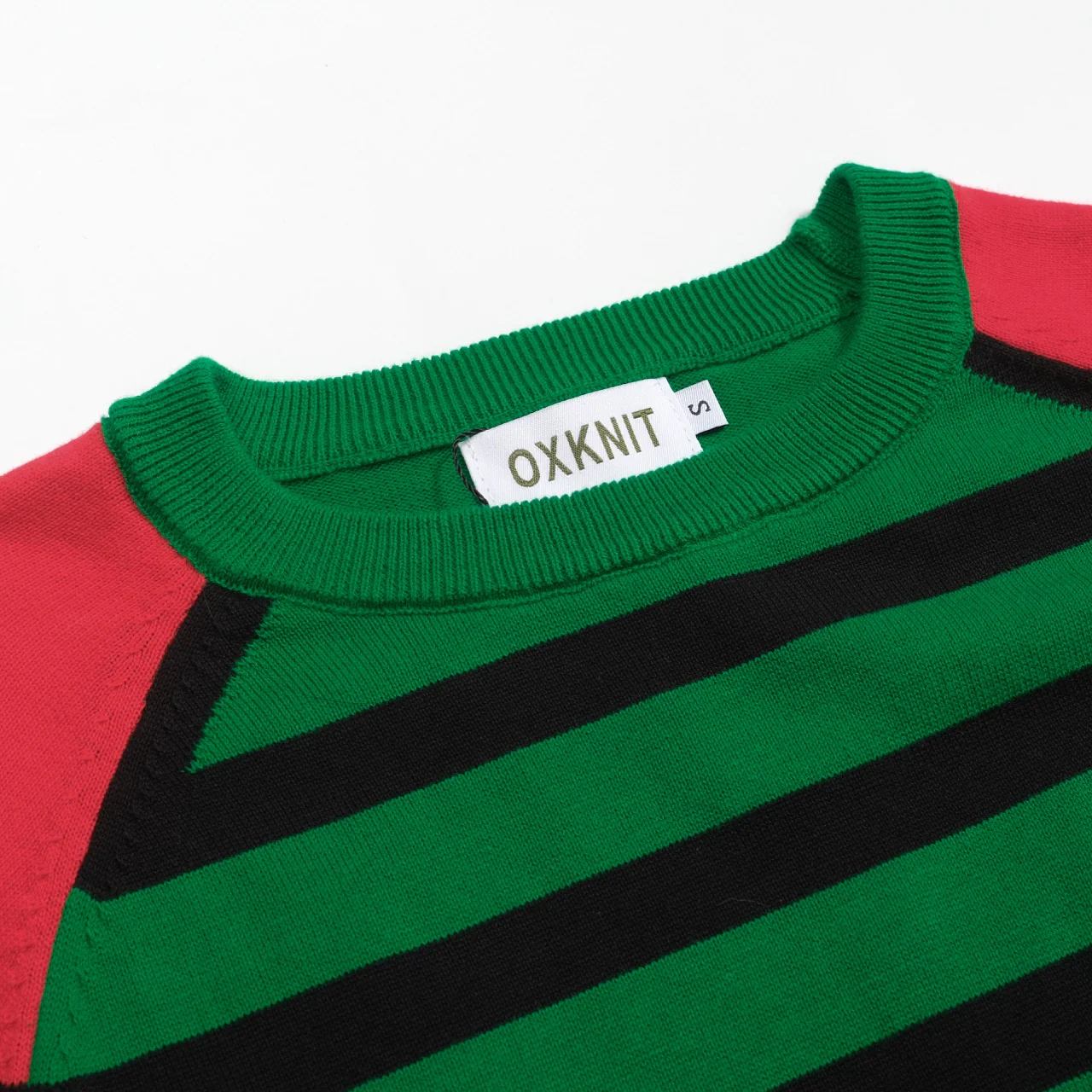 Women's vintage green jacquard collage knitwear - Image 4