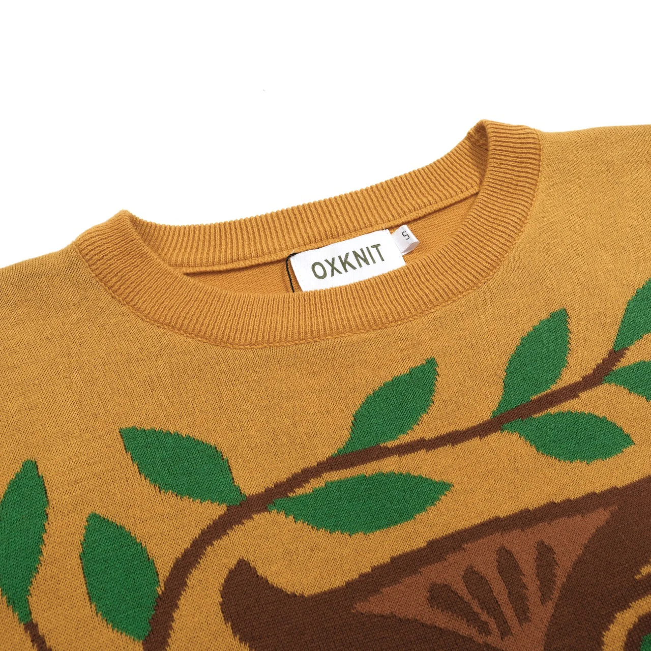 Women's yellow Owl jacquard vintage knitwear - Image 4