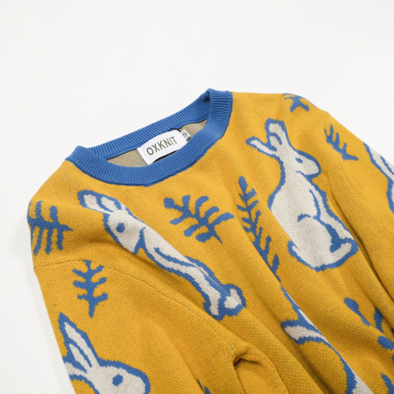 Women's yellow rabbit plant knitted dress knitted set - Image 17