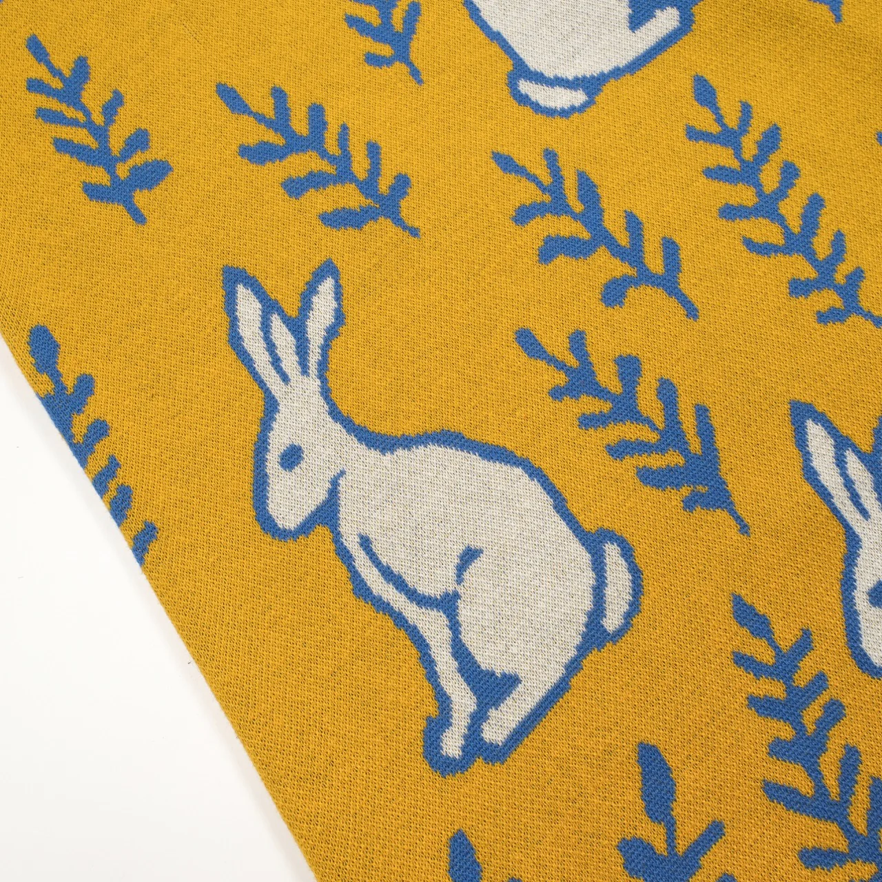 Women's yellow rabbit plant knitted dress knitted set - Image 8