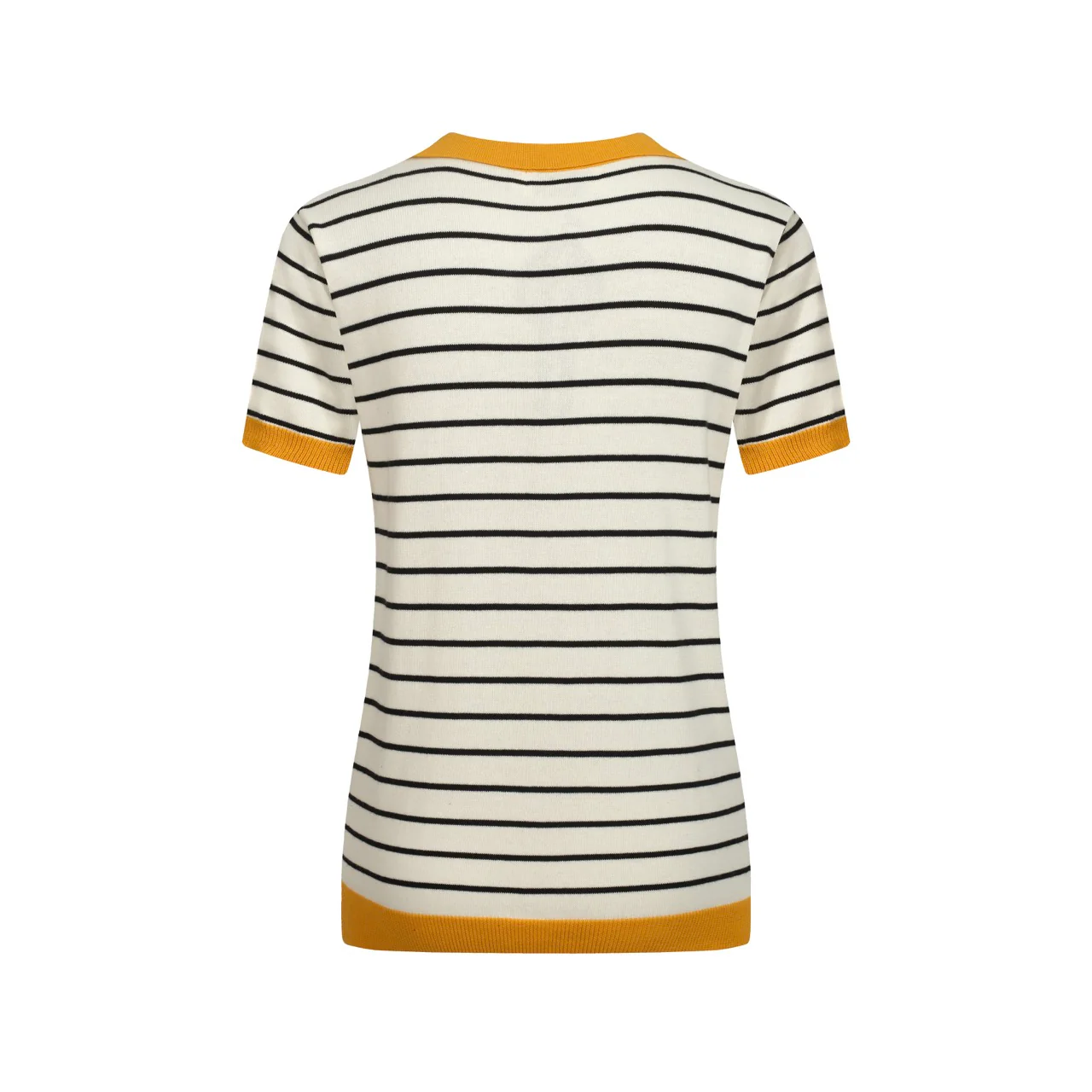 Women's yellow striped vintage polo shirt - Image 3