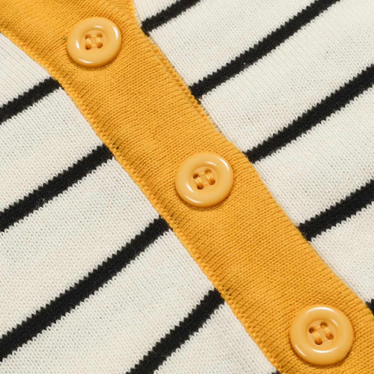 Women's yellow striped vintage polo shirt - Image 5